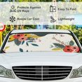 thumbnail image 4 of Car Windshield Sun Shade Country Garden Floral Flowers Sun Visor Protector Foldable Cover For Car Truck SUV Van Women Men 51x27.5inch Keep Vehicle Cool, 4 of 5
