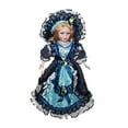 thumbnail image 4 of Muñeca de porcelana en miniatura para casa de muñecas, con traje, cabello rizado, 40 cm Azul oscuro, 4 of 9