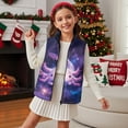 thumbnail image 2 of Pzuqiu Axolotl Kids Zip Up Sleeveless Vest Casual Clothes for Girls 7-8 Polyester Stretchy Warm Lightweight Winter Coat with Pocket Fashion Practical Fall Outfits for Girls, 2 of 7