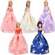 thumbnail image 1 of ETINg 5 piezas de moda hermosa princesa vestido de fiesta de boda vestidos ropa con FloralPrint Voile para niña muñeca E-TING 50898800, 1 of 1
