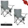 thumbnail image 3 of KingCamp 2-Pack Folding Camping Chairs, Support 220 lbs, Collapsible Camping Chairs with Carry Bag, Lightweight Portable Outdoor Chair for Camping & Sports, 3 of 11