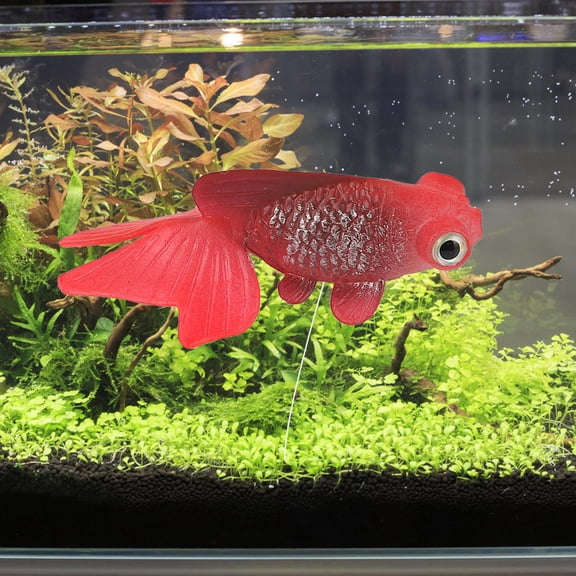 ETEREAUTY Realistic Red Fish Aquarium Ornament Decorative Simulation for Fish Decor