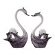 thumbnail image 1 of 2 estatuas de pareja de cisnes para decoración de mesa, centro de mesa moderno, colección de regalo de resina Gris, 1 of 9