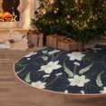 thumbnail image 5 of Sikiie Lilies Flowers Nativity Christmas Tree Skirt, Jesus Christian Winter Holiday Tree Mat Decoration(30-48IN)48", 5 of 6
