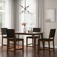 thumbnail image 2 of Topbuy Counter Height Bar Stools, Brown (Set of 4), 2 of 8