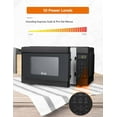 thumbnail image 3 of COMMERCIAL CHEF 0.9 Cu Ft Microwave with 10 Power Levels, Push Button and Child Lock, 900 Watt Microwave with Digital Controls, Countertop Microwave with Timer and Quick-Touch Menu, Black, 3 of 7