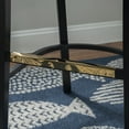 thumbnail image 2 of Linon Ashfield 30" Bar Stools, Black Finish with Black and Gray Fabric, Set of 2, 2 of 13