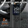 thumbnail image 5 of 150PSI Cordless Tire Inflator - USB Rechargeable Portable Air Compressor with Digital Gauge & LED Light, Fast Inflation for Cars, Bikes, Motorcycles & Sports Equipment, Car Tire Air Pump, 5 of 14