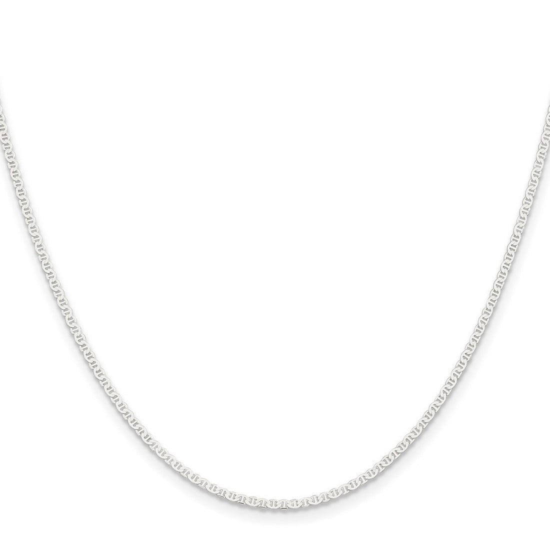 925 Sterling Silver 1.85mm Flat Nautical Ship Mariner Anchor Chain Anklet 10 Inch Anklet for Women and Men