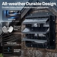 thumbnail image 4 of SPECSTAR 14" Shutter Exhaust Fan with EC Motor, 1700 CFM, Variable Speed, Timer, Wall-Mounted Ventilation for Attic Garage Greenhouse, 4 of 7