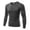 Gray, variant on Men Workout Clothes Long Sleeve Running Quick Dry Slim Gym T-Shirt for Basketball Football Exercise Training Running Gym Black XXL