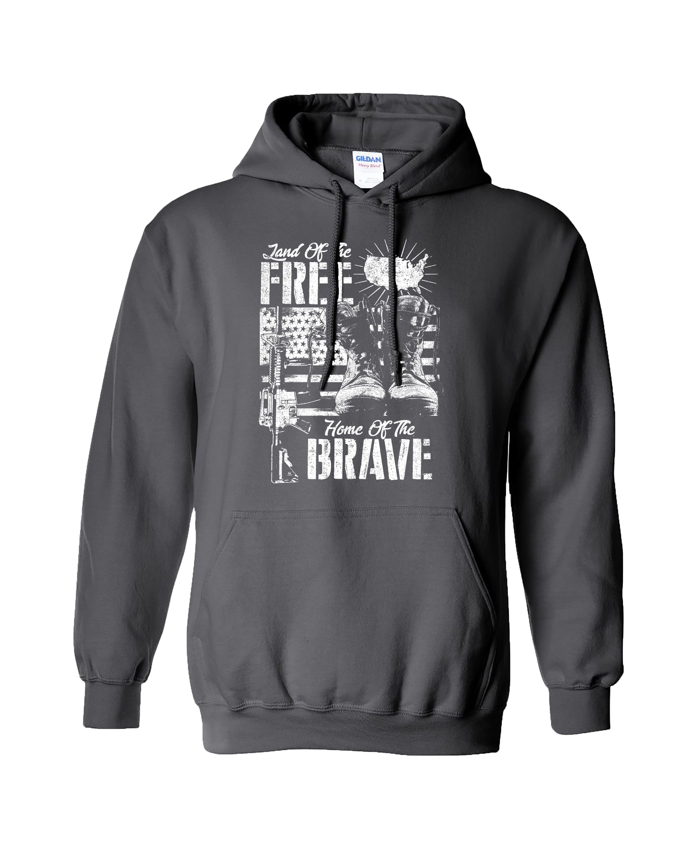 U.S Military Land of the Free Home of the Brave Hooded Sweatshirt - Bild 13 von 33