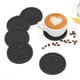 thumbnail image 2 of Posavasos para bebidas, posavasos negros para mesa de café, juego de posavasos suaves, posavasos para mesa de café (paquete de 4), color negro, 2 of 5