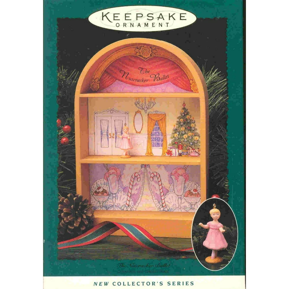 Hallmark Nutcracker Handcrafted Ornament and Display Stage Dated 1996