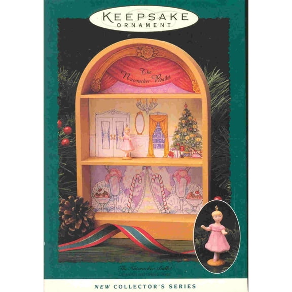 Hallmark Nutcracker Handcrafted Ornament and Display Stage Dated 1996