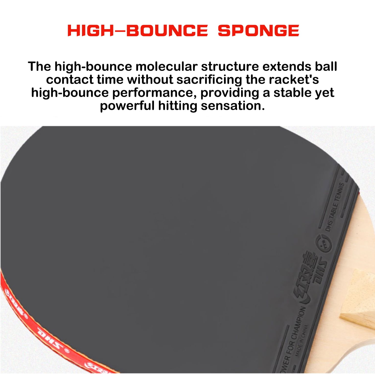 DHS Ping Pong Paddles Professional Table Tennis Racket with Hurricane Rubber Carrying Case - ITTF Approved Rubber for Tournament Play