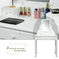 thumbnail image 5 of Costway Vanity Table 10 Dimmable Bulbs Makeup Dressing Desk White, 5 of 12