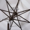 thumbnail image 3 of SAFAVIEH Vienna 11' Market Crank Round Patio Umbrella, Beige/White, 3 of 5