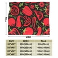 thumbnail image 4 of ZNDUO Lightweight Microfiber Bed Blanket, Tomato Chili Peppers Print Art Pattern Super Soft Flannel Cozy Throw Blankets, 40"x30", 4 of 8