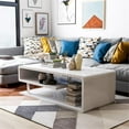 thumbnail image 5 of Furniture of America Lazer Geometric Wood Coffee Table in Glossy White, 5 of 7