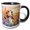 Black/White, variant on 3drose, Sweet Beagle Dog Surrounded by Colorful Wildflowers in a Meadow, 11oz Two-tone Green Mug