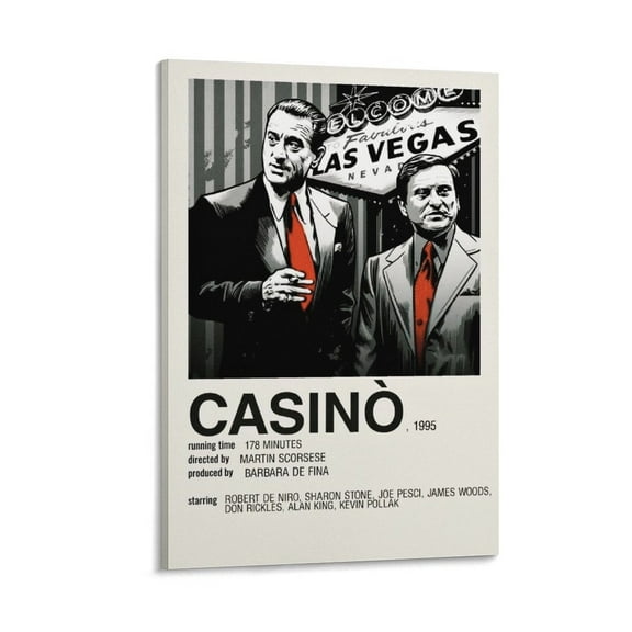 Casino Mafia Gangster Movie Poster (1) Canvas Art Poster and Wall Art Picture Print Modern Family bedroom Decor Posters 12x18inch(30x45cm)
