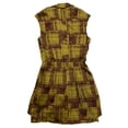 thumbnail image 2 of Hanley Mellon Women's Panel Tulip Dress 2 Mustard & Burgundy, 2 of 2