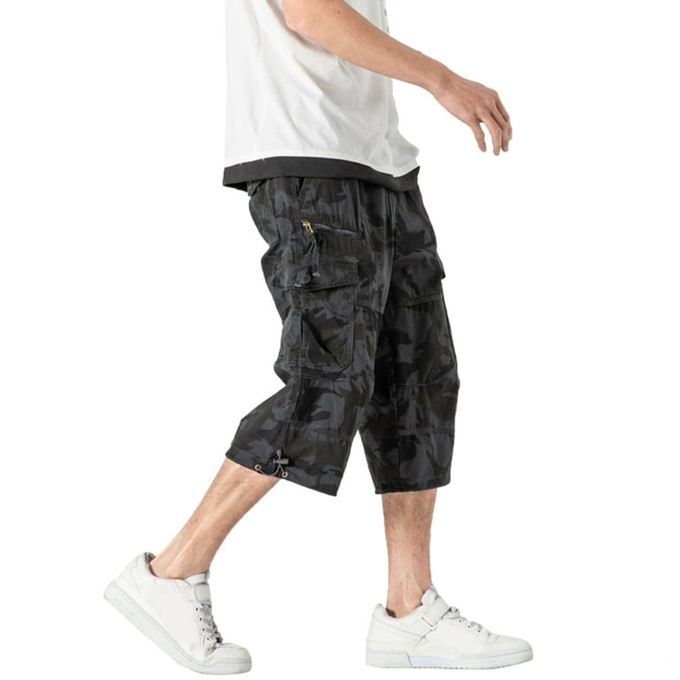 Camouflage three quarter length shorts deals