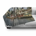 thumbnail image 3 of Seattle Skyline Soft Flannel Fleece Blanket, Real Image Scenery of Waterfront Attractions in Elliott Bay Outdoor Scene, Cozy Plush for Indoor and Outdoor Use, 70" x 90", Multicolor, by Ambesonne, 3 of 6