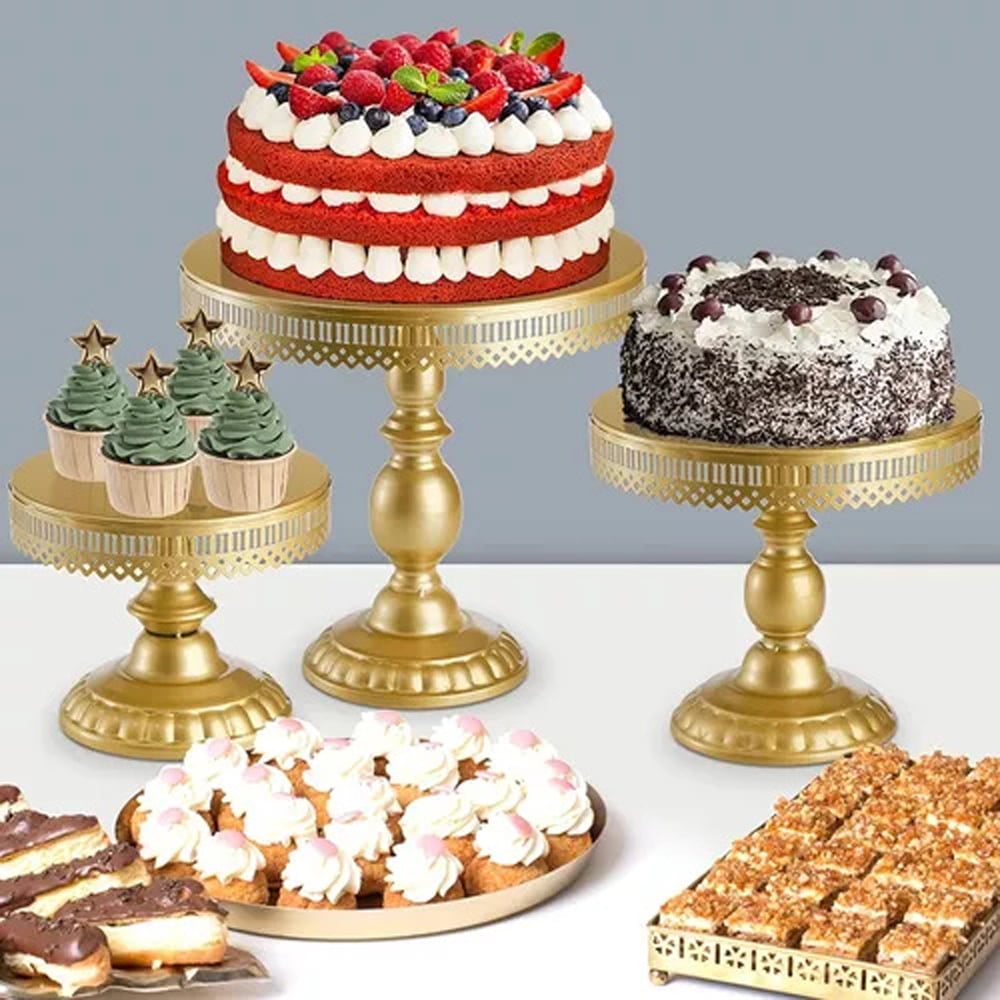 Dessert Tray Cake Stand Set Amazon 10-Piece Cake Stand Metal
