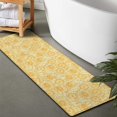 thumbnail image 2 of Yellow Daisy Pattern Bathroom Rugs Mat,Non Slip Microfiber Bathroom Rug,Rubber Backing,Soft Bathroom Mats for Bathroom Floor,Tub and Shower,47x17in(120x43cm), 2 of 5