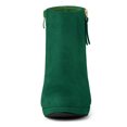thumbnail image 2 of Unique Bargains Women's Side Zip Low Platform Block Heel Ankle Booties, 2 of 6