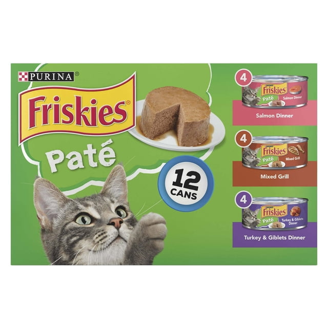 Purina Friskies Comida húmeda para gatos Paquete variado de paté Salmón Pavo y parrilla