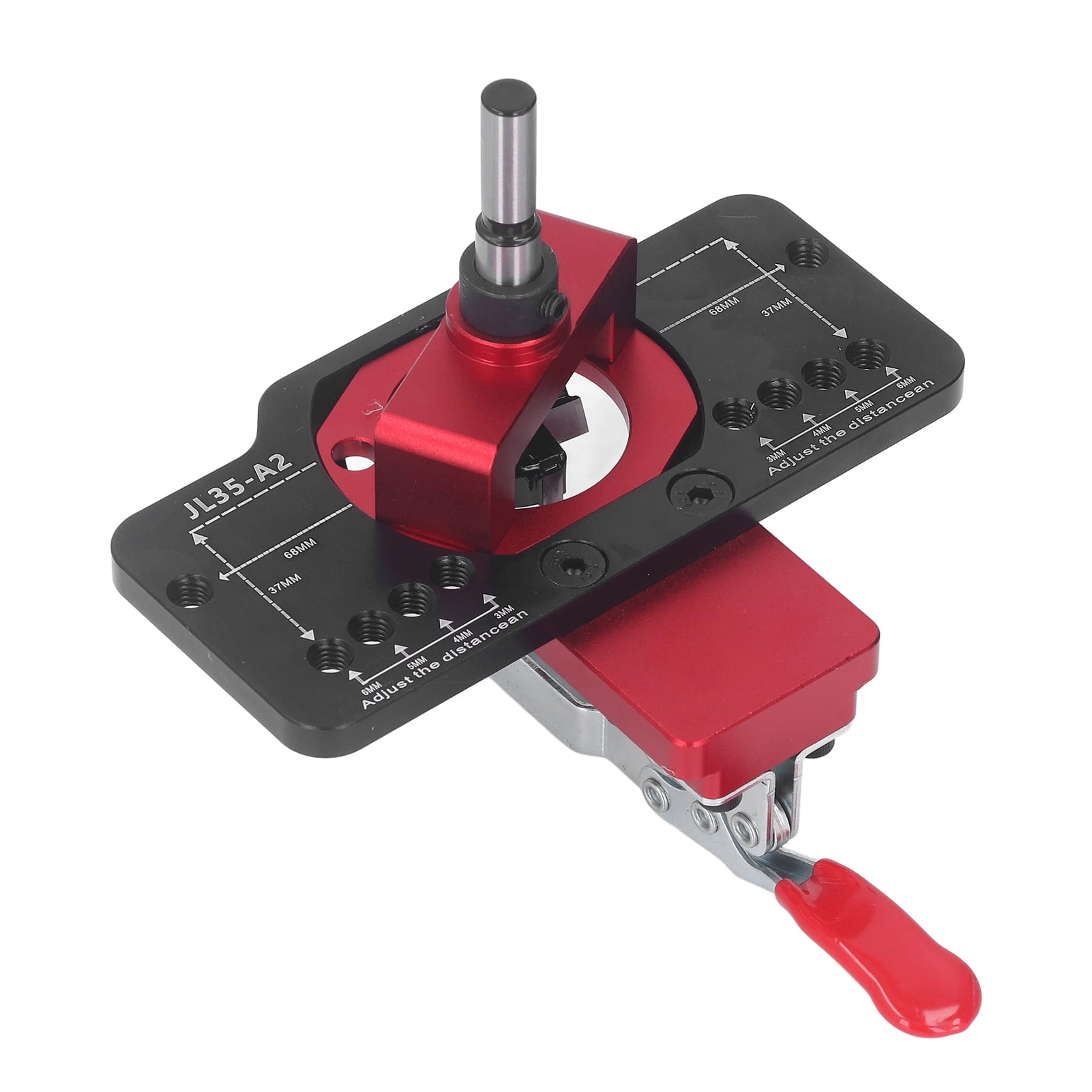 YAHHU 35mm Hinge Jig Drilling Hole Puncher, Aluminum Alloy Concealed Hinge Drill Guide Locator Set for Cabinet Door Installation, High Precision Woodworking Hole Auxiliary Tool Kit