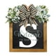 thumbnail image 1 of Corona personalizada con apellido | Letrero colgante para la puerta principal | Decoración de madera con monograma para la entrada de la casa durante todo el año, 1 of 1