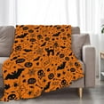 thumbnail image 2 of Halloween Blanket Soft Warm Cozy Ghost Skeleton Spider Web Throw Blanket Fuzzy Plush Black Cat Fleece Flannel Thanksgiving for Kid Adult Women Couch Sofa 60"x50", 2 of 5