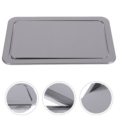 OFFIGAM 6.5 Inch Stainless Steel Recessed Waste Chute Lid for Kitchen Bathroom Office Trash Disposal
