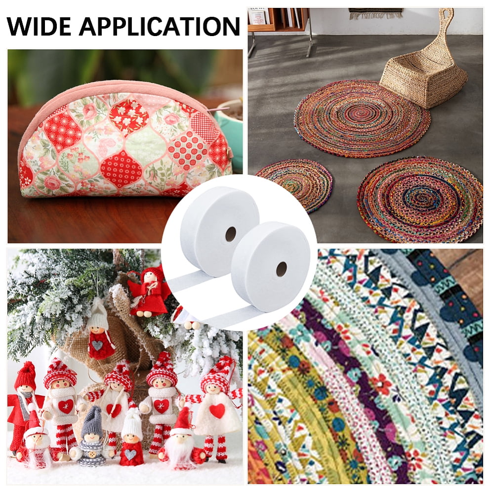Non Woven Fabric Embroidery Needle Felt for DIY Crafts Garment Accessories White 63mm 33m/roll