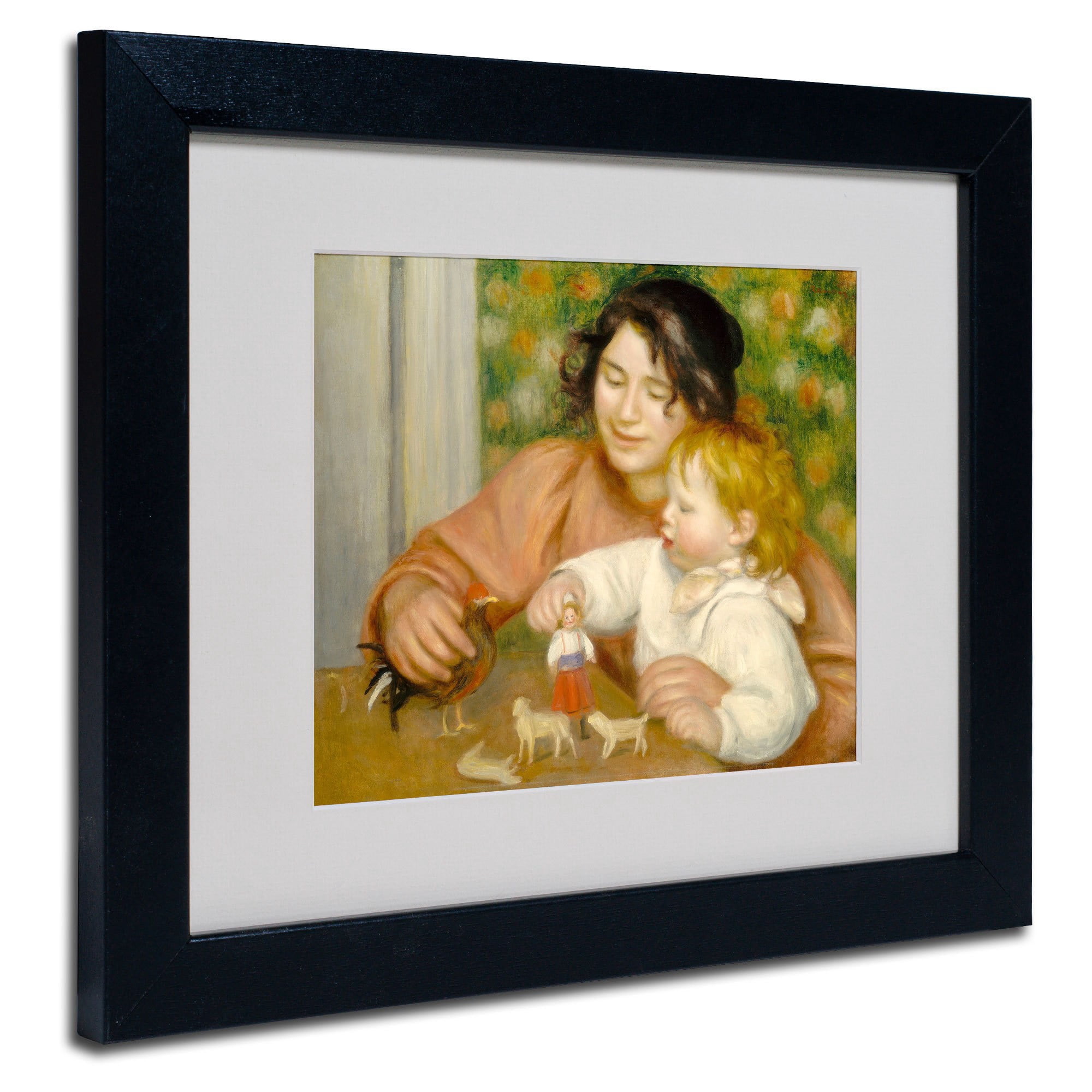 Trademark Fine Art "Child With Toys 1895-96" Canvas Art by Pierre Renoir, Wood Frame