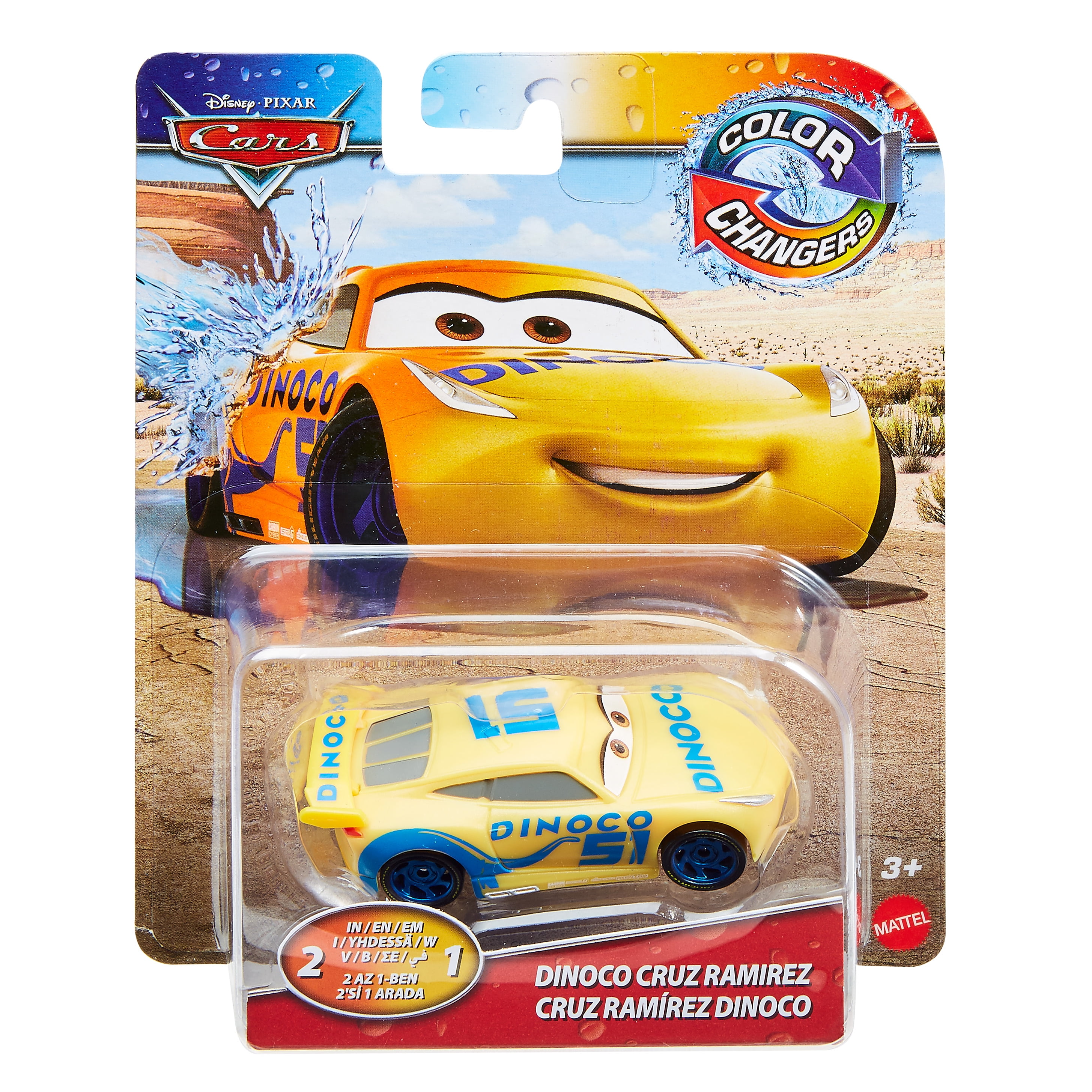 Disney/Pixar Les Bagnoles Color Changers Cruz Ramirez Dinoco