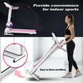 thumbnail image 7 of SLOK 2.5HP Folding Treadmill, 7.5MPH Running Machine with 12 Programs & LCD Display, Compact Exercise Equipment for Home Gym, Pink, 7 of 7