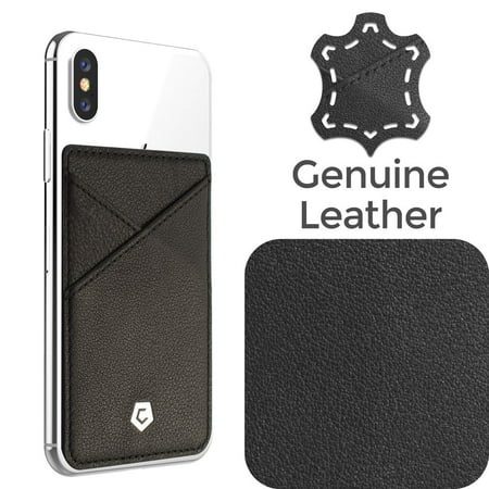 Stick On Genuine Leather Card Holder Adhesive Id Business Credit Stick On Genuine Leather Card Holder Adhesive Id Business Credit Cash Wallet By Cobble
