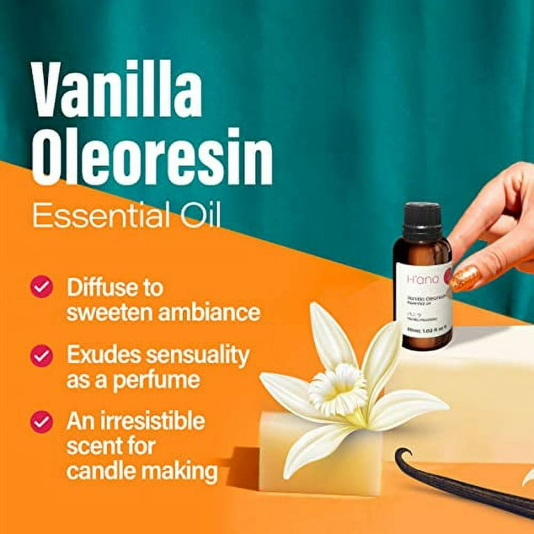 Hâ€™ana Pure Vanilla Essential Oil for Diffuser & Skin (1 fl oz) - 100%  Undiluted Therapeutic Grade Vanilla Oleoresin Essential Oil - Fragrant and  Long Lasting Vanilla Oil Perfume 