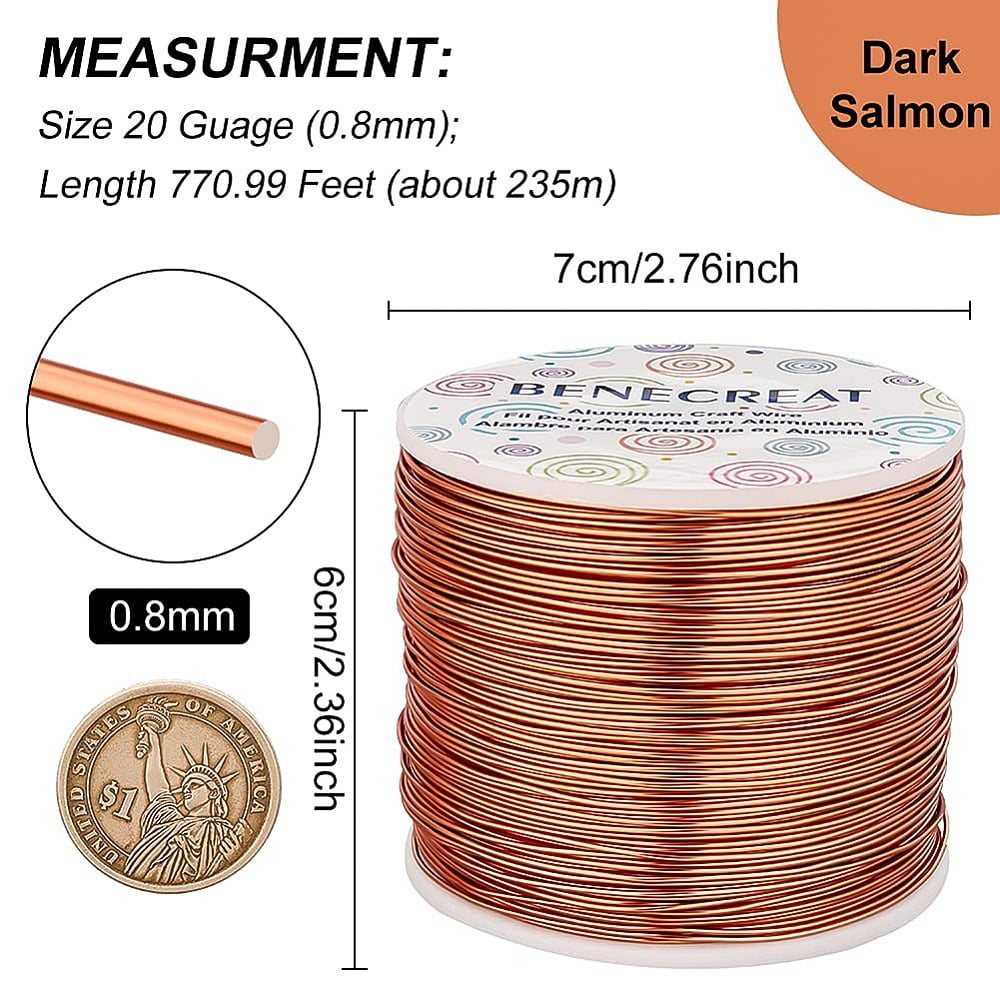 20 Gauge 770FT Aluminum Wire Anodized Jewelry Craft Making - Beading Floral Florist