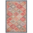 thumbnail image 2 of SAFAVIEH Outdoor MTG281Q Montage Collection Red / Aqua Rug, 2 of 7