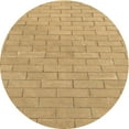 thumbnail image 1 of Ahgly Company Tapis Rond Lavable en Machine Intérieur Transitionnel Jaune Orange, 4 Pieds Rond, 1 of 7