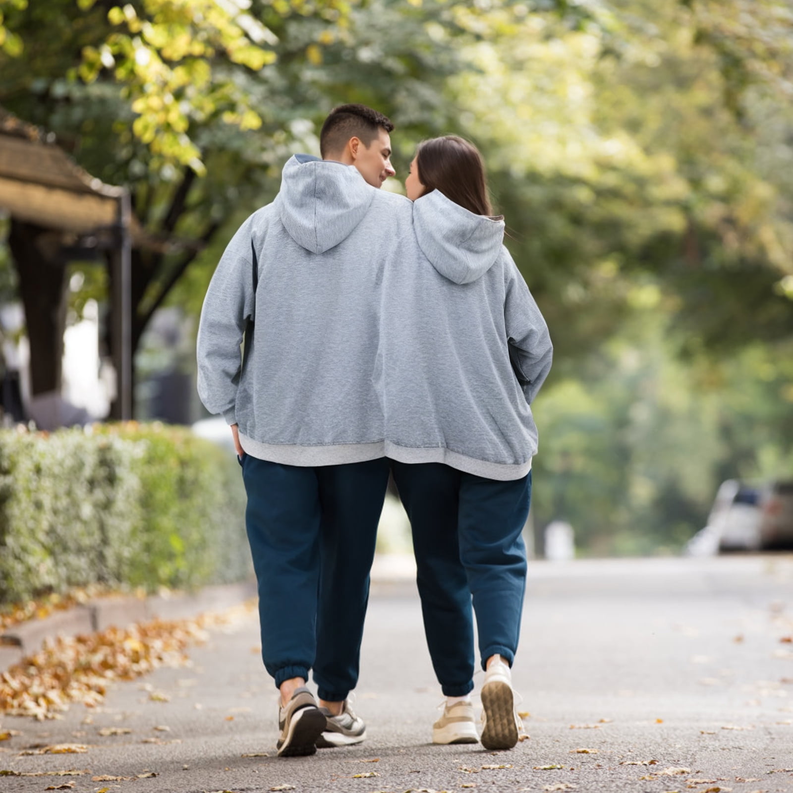 couple winter dress Wear Hoodie King Queen Matching Black Outfit For Couple Hoodie And Sweatpants Sweatsuit black kitty cat costume Blue Magic Conditioning Hair Trouser Inseam:W42 L30