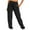 Black, variant on LYXSSBYX Sweatpants Women Women's Fashion Drawstring Elastic Waist Loose Pockets Fallow Sweatpants