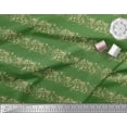 thumbnail image 2 of Soimoi Green Cotton Voile Fabric Lace Border Abstract Print Fabric by the Yard 42 Inch Wide, 2 of 3