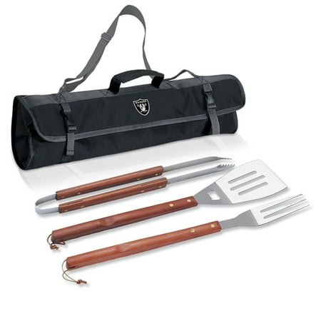 Picnic Time 3-Piece BBQ Tote, Oakland Raiders Digital Print